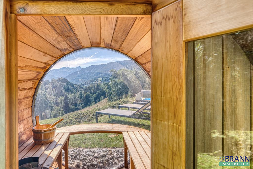 Le sauna et sa vue